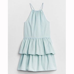 Gap Kids NWT Blue Chambray Denim Halter Tier Dress